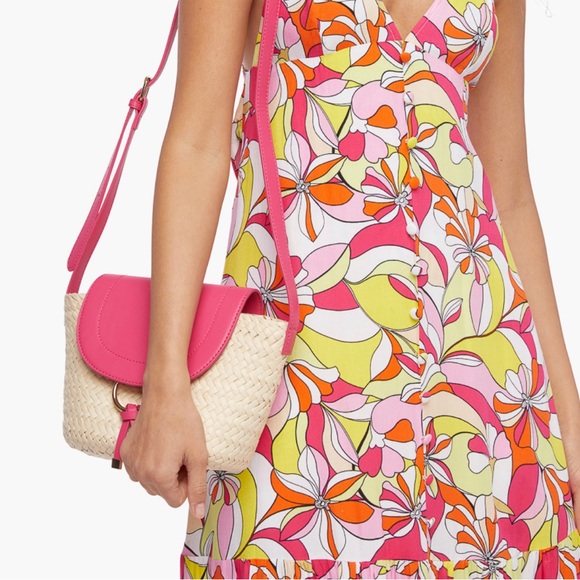 New! Cute Summer Pink Flap-over Shoulder Bag - Picture 5 of 5
